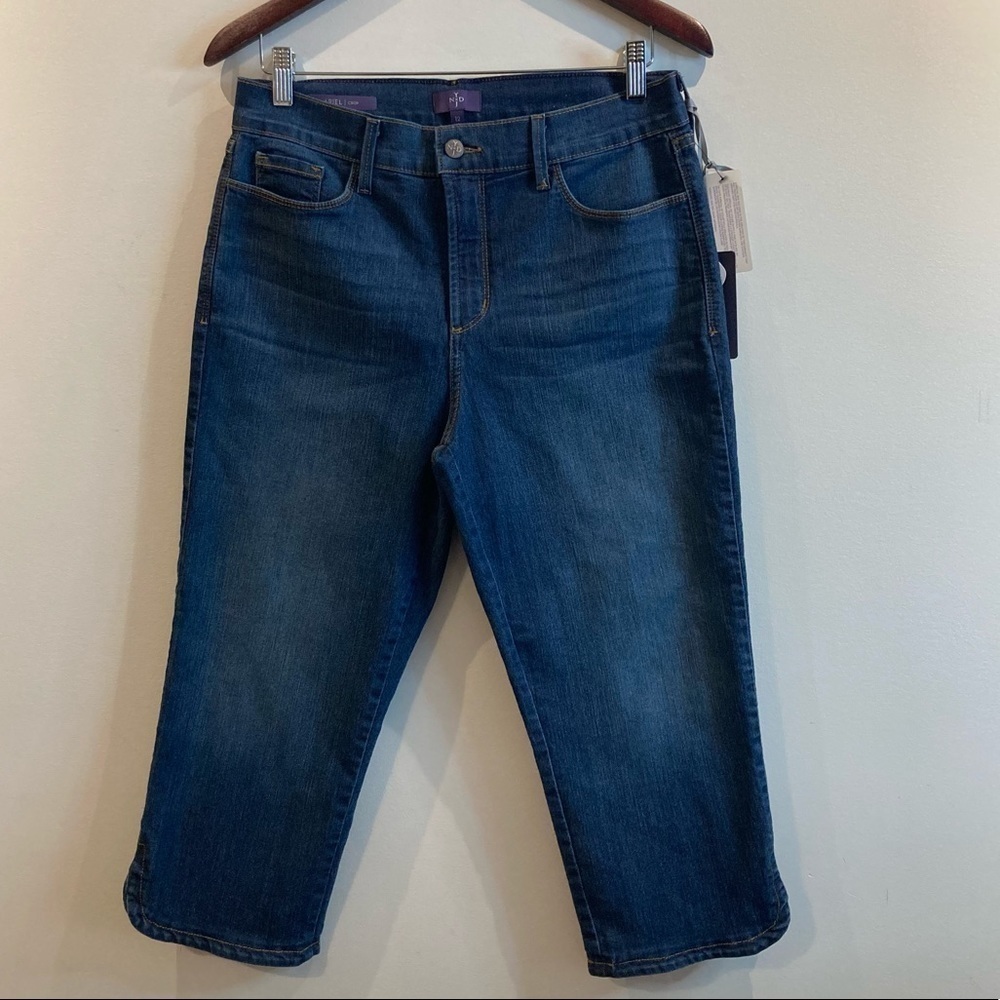 NYDJ Sz 12 Ariel Crop Darker Wash Jeans NWT